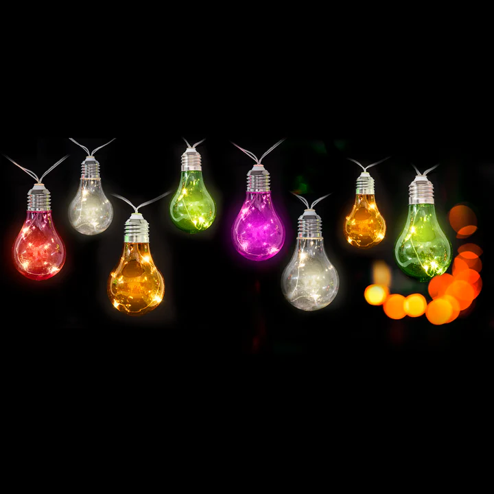 imgi_4_569556 Catena Luminosa Solare 10 Lampadine Colorate da esterno - immagine 1