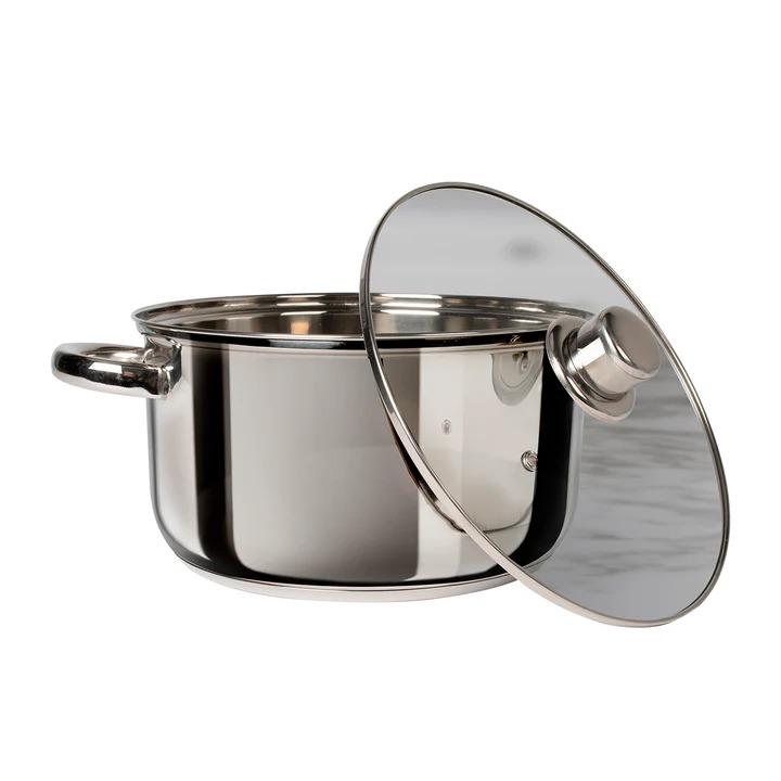 imgi_4_727011 Casseruola in acciaio inox con coperchio in vetro diametro 18 cm - immagine 1
