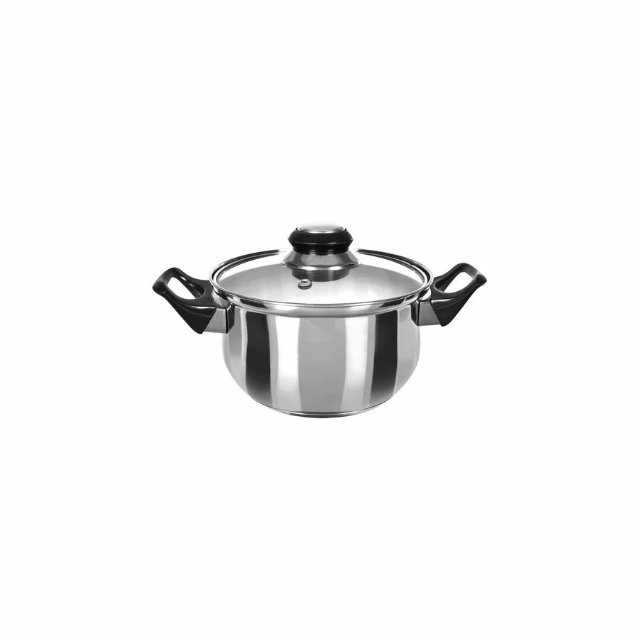 imgi_4_744604 Casseruola in acciaio diametro 16 cm con coperchio in vetro Linea Stile Mediterraneo - immagine 1