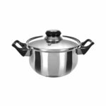 Casseruola in acciaio diametro 22cm con coperchio in vetro Linea Stile Mediterraneo