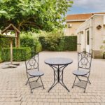 Set giardino Bistrot tavolo rotondo in ceramica Effetto Mosaico - immagine 3