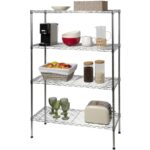 Scaffale Multiuso in Acciaio 4 Ripiani Crome