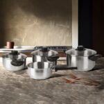 Batteria 7 pz Pentole in Acciaio Inox con Fondo Full Induction - immagine 2