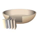 Padella Wok in alluminio pressato Beige Linea Diamante diametro 32 cm - immagine 2