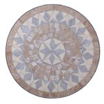 Set giardino Bistrot tavolo rotondo in ceramica Effetto Mosaico - immagine 2