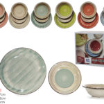 Servizio Piatti in Ceramica 18 pezzi, Decorazione "Malaga"