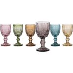 Set 6 Calici Barocco in vetro Multi color