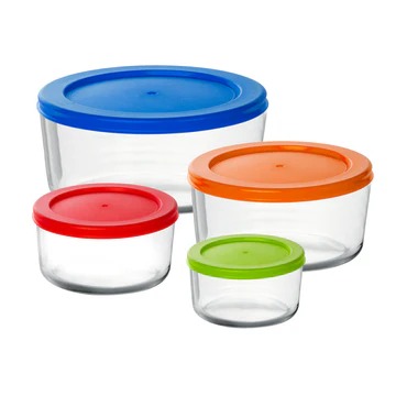 Contenitori in vetro con coperchio ermetico colorato Food Organizer Contenitori in vetro con coperchio - immagine 1