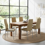 Set 6pz Sedie da Pranzo Colore Tortora