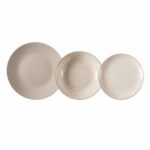 Servizio 18 pz piatti Florenz beige in stoneware