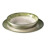 Servizio 18 pz piatti in porcellana Demetra Green - immagine 2