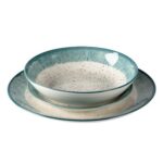 Servizio 18 pz piatti in porcellana Demetra Light Blue - immagine 2