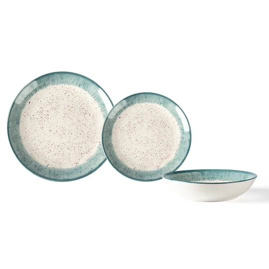 Servizio di piatti in porcellana Demetra Light Blue 18 pezzi Servizio 18 pz piatti in porcellana Demetra Light Blue - immagine 1