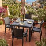 Poltrona in Simil Rattan - Antracite - immagine 2