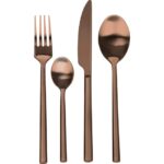 Servizio 24 pz posate in acciaio inox Bronzo Satinato Dakotah Satin Bronze