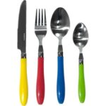 Servizio 24 pz posate in acciaio inox Multicolor  Kharisma mix