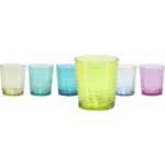 Set 6 bicchieri colorati in vetro granulato Pasabahce Granada - 41 CL