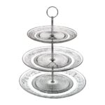 Alzata in vetro a tre piani, stile elegante e funzionale - immagine 2