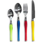 Servizio 24 pz posate in acciaio inox Multicolor Sharon Mix