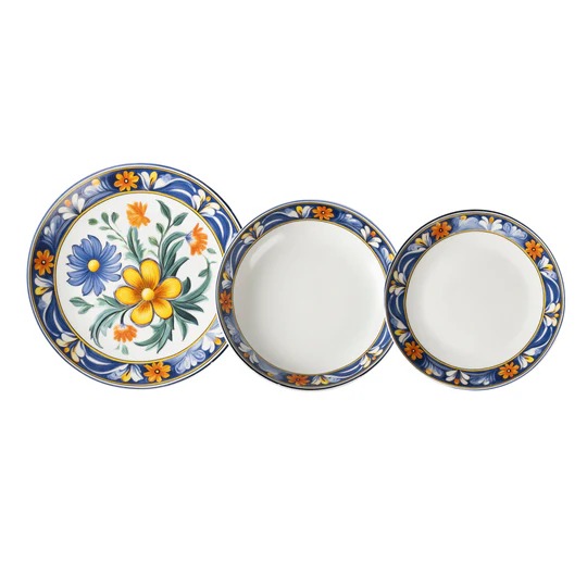 7524253 piatti Servizio 18 pz piatti in Porcellana Armony - immagine 1