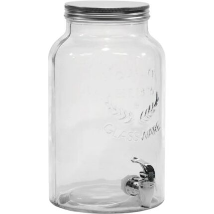 Dispenser per bevande in vetro con rubinetto, 5,5 litri