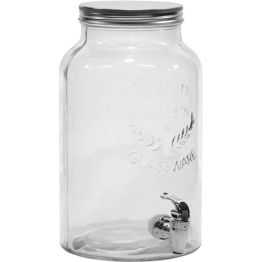 533611 Dispenser per bevande in vetro con rubinetto, 5,5 litri - immagine 1