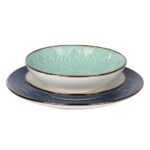 Servizio 18 pz piatti in stoneware Gaonas Ocean Embossed Pad - immagine 2