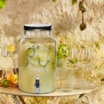 Dispenser per bevande in vetro con rubinetto, 5,5 litri - immagine 3