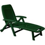 Sdraio Fiorello Verde In Plastica Reclinabile