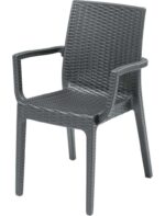 Poltrona in Simil Rattan - Antracite