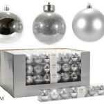 Palle di Natale Silver mix diametro 6 cm