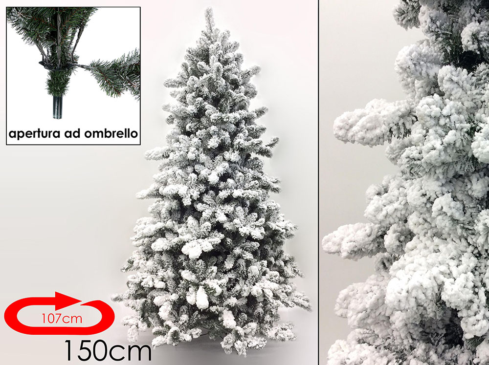 422231 Albero di Natale Artificiale Everest Innevato (150 cm) - immagine 1