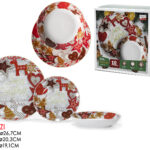 Set 18 Piatti Natalizi Babbo Natale, Pupazzo e Albero (26.7cm)