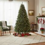 Albero di Natale Luminoso Monte Denal 350 LED Bianco Caldo