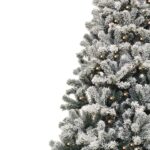 Albero di Natale Luminoso Monte Evans Innevato 250 LED Bianco Caldo - immagine 3
