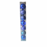 Set di Palline di Natale Blu Assortite (7 Pezzi) - Perfette per un Albero Scintillante