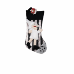 Calza Natalizia in Stile "Vecchia Signora" Black & White a Righe con Pallone Bianconero