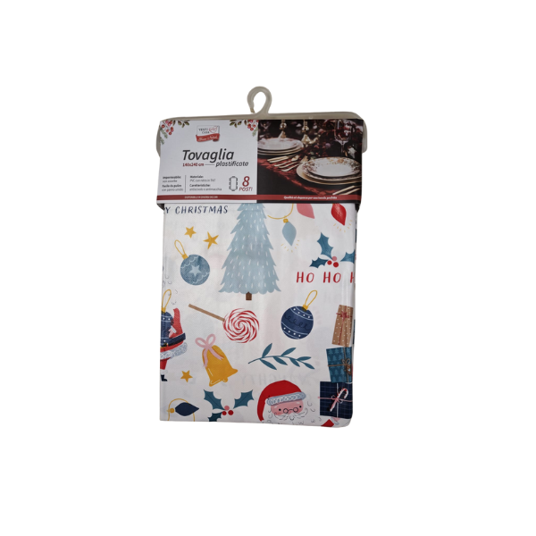 425905-E Tovaglia 8 Posti Natalizia Deluxe 140x240 cm - La Tua Soluzione Antimacchia Definitiva - immagine 1
