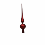 Puntale Albero di Natale Classico Rosso Rubino Opaco | Decorazione Infrangibile Design Slanciato