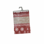 Tovaglia 10 Posti Antimacchia "White Winter"  Rossa – 140x300 cm