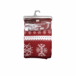 Tovaglia 8 Posti Antimacchia Fiocchi di Neve 140x240 cm - Stile Nordico/Christmas Jumper