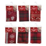 Tovaglia 8 Posti Antimacchia Cuori Tirolese 140x240 cm - Rosso Passione - immagine 2