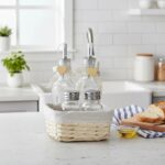 Set Olio, Sale e Pepe in Cesto Shabby Chic - Bomboniera Utile da Cucina