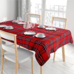 Tovaglia 8 Posti Antimacchia Cuori Tirolese 140x240 cm - Rosso Passione - immagine 3