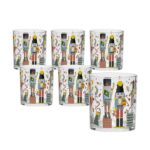 Set 6 Bicchieri Natalizi in Vetro "Schiaccianoci Festive" - Perfetto per le Feste! - immagine 3