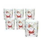 Set 6 Bicchieri Natalizi con Babbo Natale e Luci - immagine 2