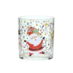 Set 6 Bicchieri Natalizi con Babbo Natale e Luci