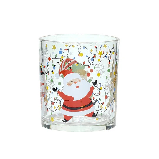 imgi_8_920334_2 Set 6 Bicchieri Natalizi con Babbo Natale e Luci - immagine 1