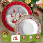 Set 18  Piatti Natalizi in Porcellana "Christmas Scottish" - con Gnomi - immagine 2