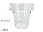 Secchiello per Ghiaccio in Plastica Trasparente – Capacità 4 Litri